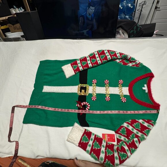 Ugly Christmas Sweater Dress XXL Candy Cane jingle - Picture 14 of 15